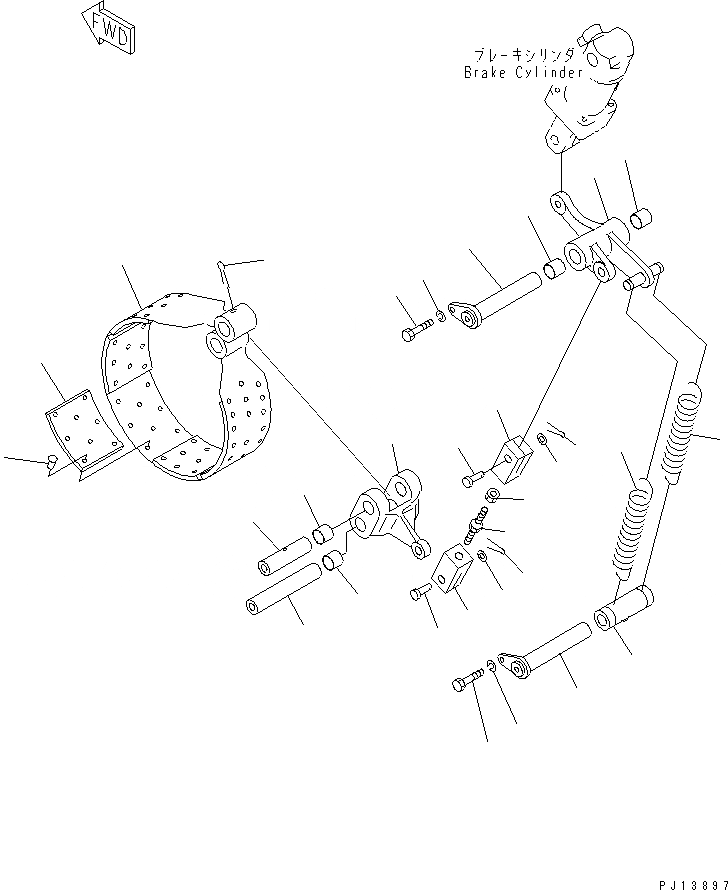 Схема запчастей Komatsu D85A-21 - ТОРМОЗНОЙ БАРАБАН (ДЛЯ ТЯГОВ. ЛЕБЕДКИ)(№-) РАБОЧЕЕ ОБОРУДОВАНИЕ