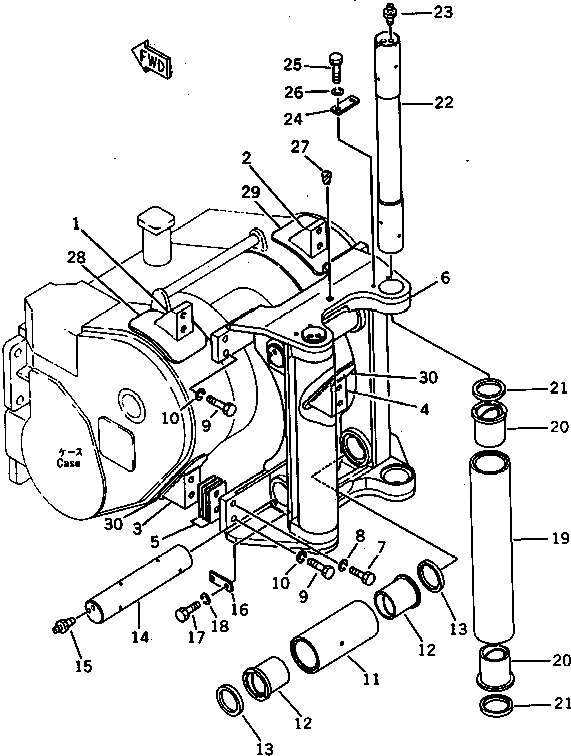 Схема запчастей Komatsu D85A-21 - FВОЗД. LEAD (ДЛЯ ТЯГОВ. ЛЕБЕДКИ)(№-) РАБОЧЕЕ ОБОРУДОВАНИЕ