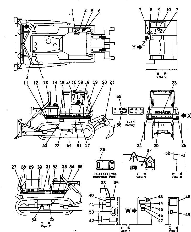 Схема запчастей Komatsu D85A-21 - МАРКИРОВКА (АНГЛ.)(№-9) МАРКИРОВКА¤ ИНСТРУМЕНТ И РЕМКОМПЛЕКТЫ