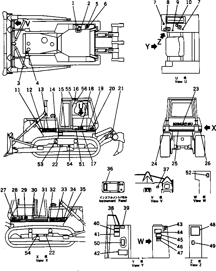 Схема запчастей Komatsu D85A-21 - МАРКИРОВКА (ИТАЛИЯ)(№-9) МАРКИРОВКА¤ ИНСТРУМЕНТ И РЕМКОМПЛЕКТЫ