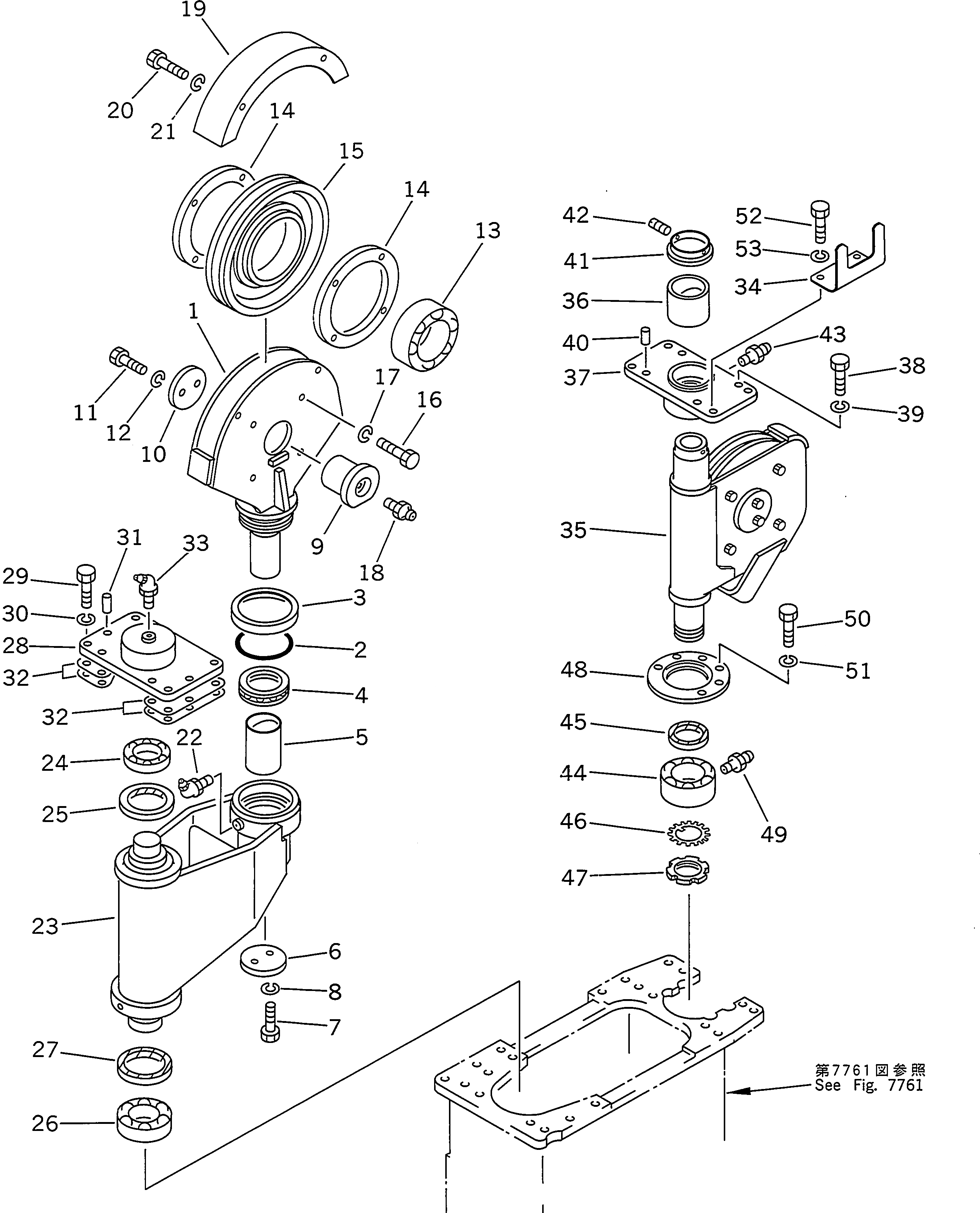 Схема запчастей Komatsu D85A-21A - SHEAVE (ДЛЯ ЗАДН. PCU)(№-) РАБОЧЕЕ ОБОРУДОВАНИЕ