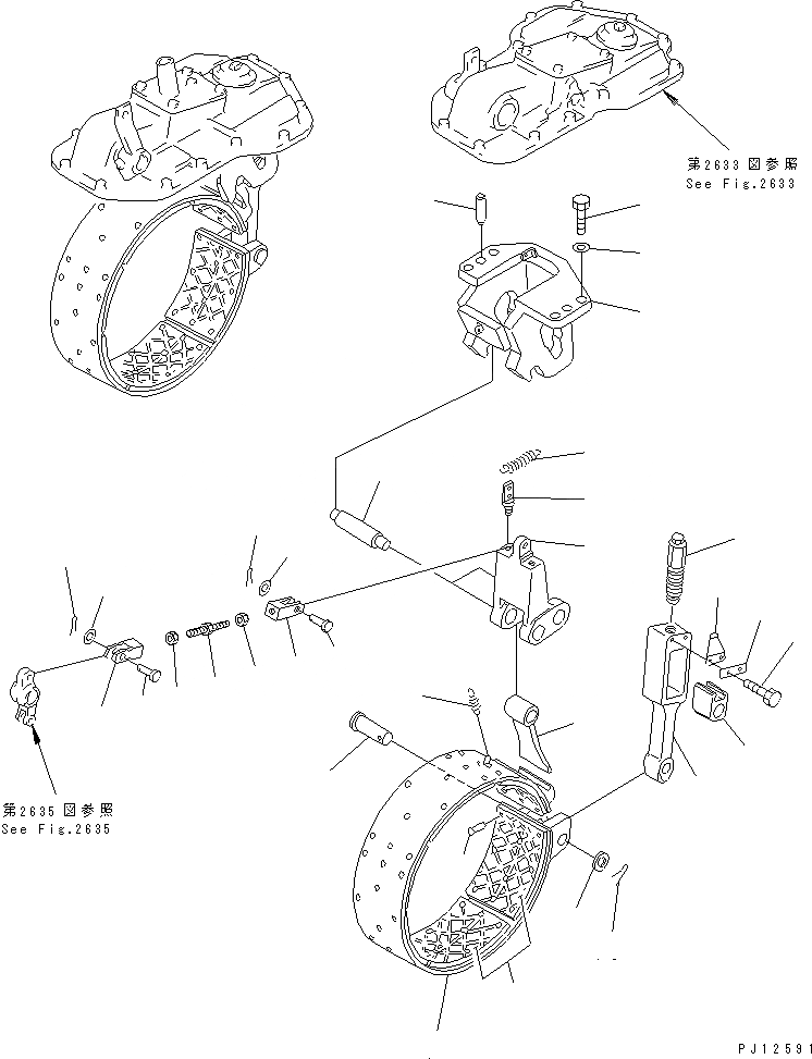 Схема запчастей Komatsu D85A-21B - ТОРМОЗНАЯ ЛЕНТА И МЕХАНИЗМ(№-) ГТР CONVERTOR¤ ТРАНСМИССИЯ¤ РУЛЕВ. УПРАВЛЕНИЕ И КОНЕЧНАЯ ПЕРЕДАЧА