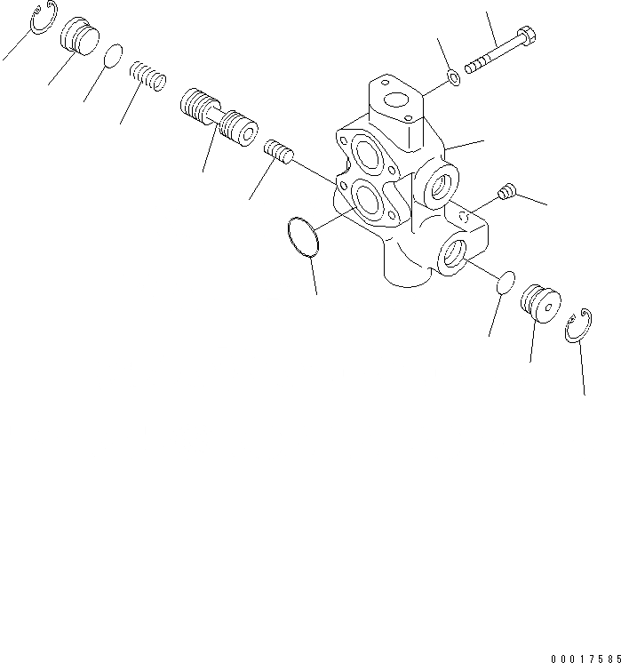 Схема запчастей Komatsu D85A-21B - ОСНОВН. РАЗГРУЗ. КЛАПАН(№-) СИСТЕМА УПРАВЛЕНИЯ