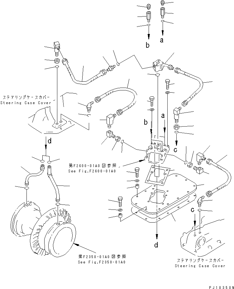 Схема запчастей Komatsu D85A-21B-ER - ТОРМОЗНАЯ ГИДРОЛИНИЯ ГТР CONVERTOR¤ ТРАНСМИССИЯ¤ РУЛЕВ. УПРАВЛЕНИЕ И КОНЕЧНАЯ ПЕРЕДАЧА