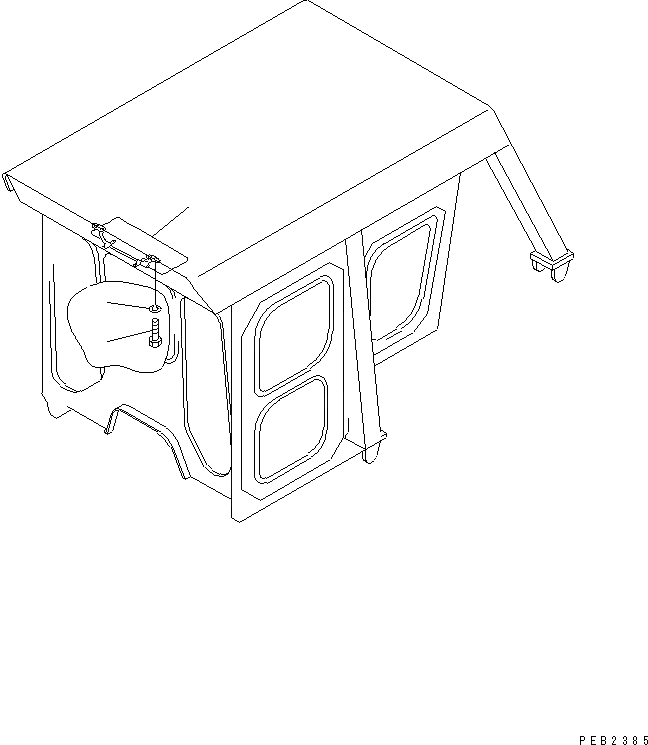 Схема запчастей Komatsu D85A-21B-ER - КОЗЫРЕК ОТ СОЛНЦА. КАБИНА ОПЕРАТОРА И СИСТЕМА УПРАВЛЕНИЯ