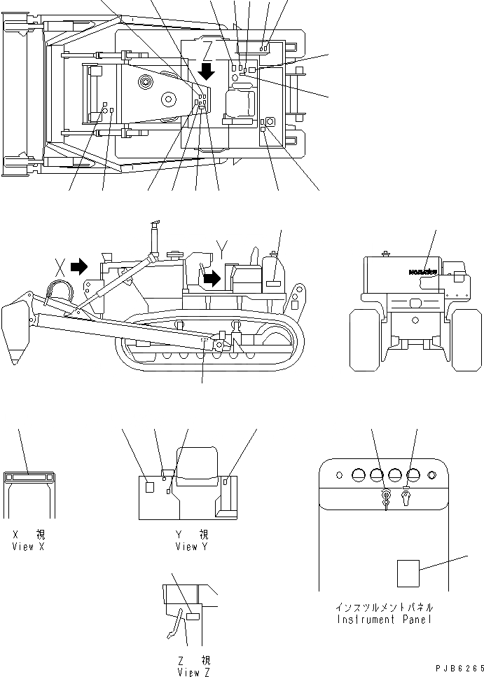Схема запчастей Komatsu D85A-21B-ER - МАРКИРОВКА (ЯПОН.¤TОБОД КОЛЕСАMING)(№7-7) МАРКИРОВКА