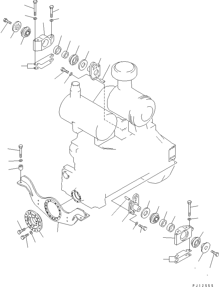 Схема запчастей Komatsu D85A-21 - КРЕПЛЕНИЕ ДВИГАТЕЛЯ(№-7) КОМПОНЕНТЫ ДВИГАТЕЛЯ