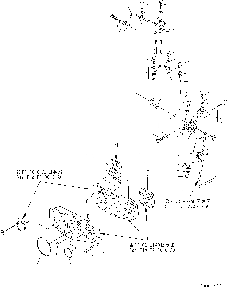 Схема запчастей Komatsu D85A-21 - МЕХ-М ОТБОРА МОЩНОСТИ ТРУБЫ ГТР CONVERTOR¤ ТРАНСМИССИЯ¤ РУЛЕВ. УПРАВЛЕНИЕ И КОНЕЧНАЯ ПЕРЕДАЧА