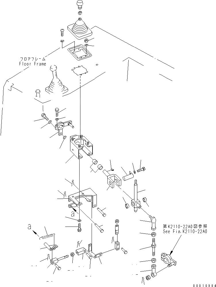 Схема запчастей Komatsu D85A-21 - РЫЧАГ УПРАВЛЕНИЯ РЫХЛИТЕЛЕМ КАБИНА ОПЕРАТОРА И СИСТЕМА УПРАВЛЕНИЯ