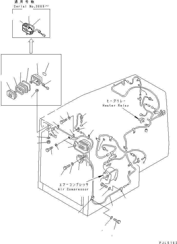 Схема запчастей Komatsu D85A-21 - ЗАЩИТА РАДИАТОРА (ЭЛЕКТРОПРОВОДКА) ЧАСТИ КОРПУСА