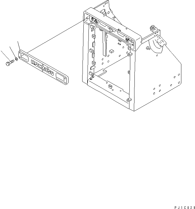 Схема запчастей Komatsu D85A-21 - ЗАСЛОНКА РАДИАТОРА ЧАСТИ КОРПУСА