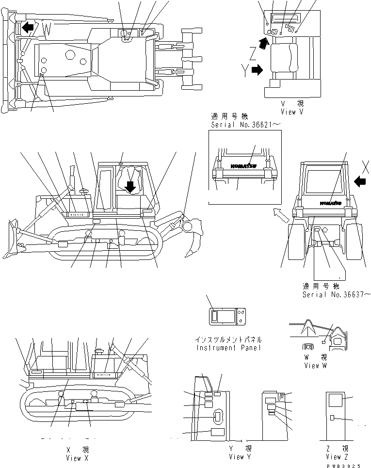 Схема запчастей Komatsu D85A-21 - МАРКИРОВКА (ИНДОНЕЗИЯ) (D8A)(№-7) МАРКИРОВКА