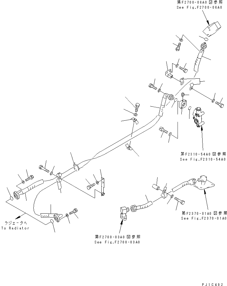Схема запчастей Komatsu D85C-21-A - СИЛОВАЯ ГИДРОЛИНИЯ (LUBRICATE ЛИНИЯ) СИЛОВАЯ ПЕРЕДАЧА И КОНЕЧНАЯ ПЕРЕДАЧА