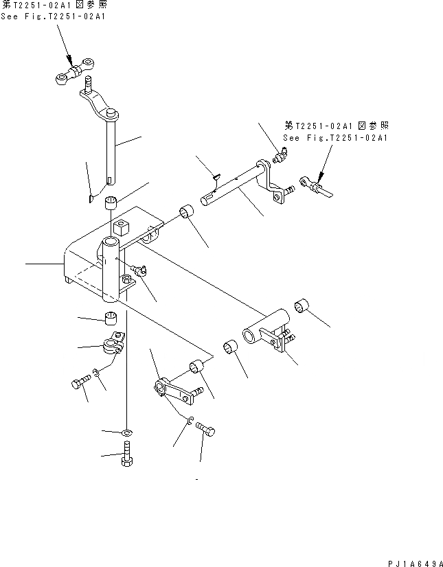 Схема запчастей Komatsu D85C-21-A - РЫЧАГ УПРАВЛ-Я ЛЕБЕДКОЙ ЧАСТИ КОРПУСА