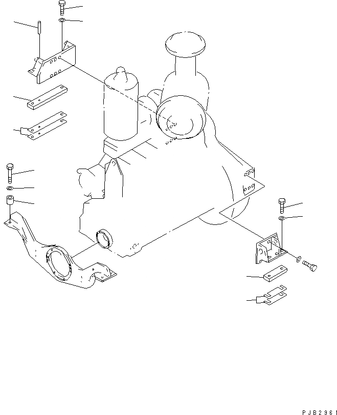 Схема запчастей Komatsu D85C-21 - КРЕПЛЕНИЕ ДВИГАТЕЛЯ КОМПОНЕНТЫ ДВИГАТЕЛЯ