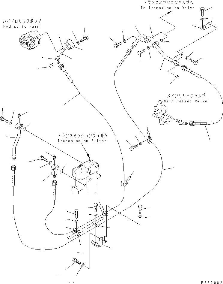Схема запчастей Komatsu D85C-21 - СИЛОВАЯ ГИДРОЛИНИЯ (ЛИНИЯ ТРАНСМИССИИ) (БЕЗОПАСН. REGULATION ДЛЯ СНГ)(№79-) СИЛОВАЯ ПЕРЕДАЧА И КОНЕЧНАЯ ПЕРЕДАЧА