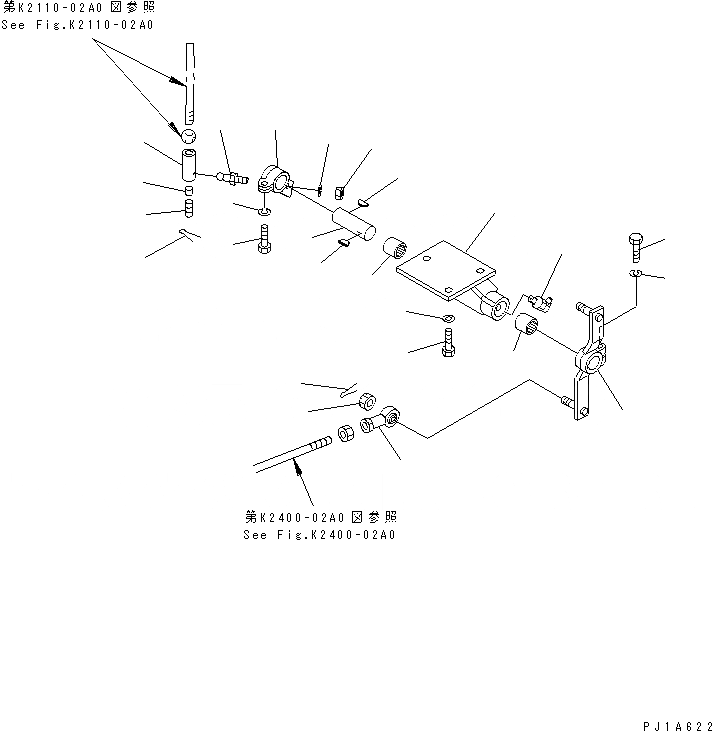 Схема запчастей Komatsu D85C-21 - РЫЧАГ ПОДАЧИ ТОПЛИВА(№-78) КАБИНА ОПЕРАТОРА И СИСТЕМА УПРАВЛЕНИЯ