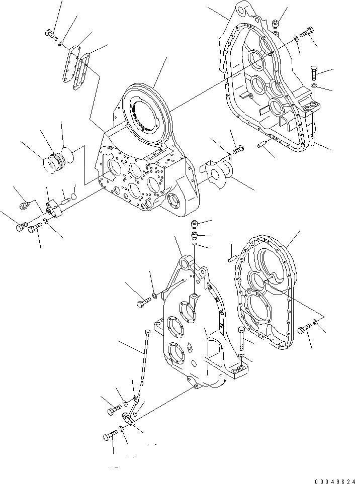 Схема запчастей Komatsu D85C-21 - ЛЕБЕДКА (КОРПУС) РАБОЧЕЕ ОБОРУДОВАНИЕ CONTOROL СИСТЕМА