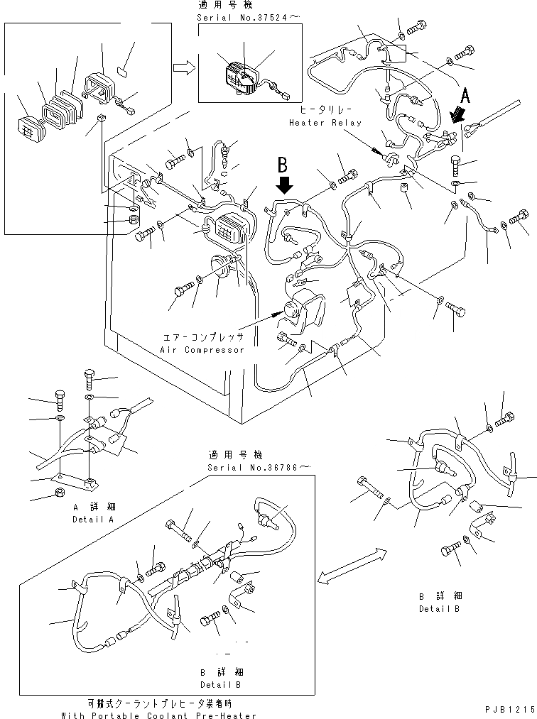 Схема запчастей Komatsu D85E-21 - ЭЛЕКТРИКА (/) ЭЛЕКТРИКА