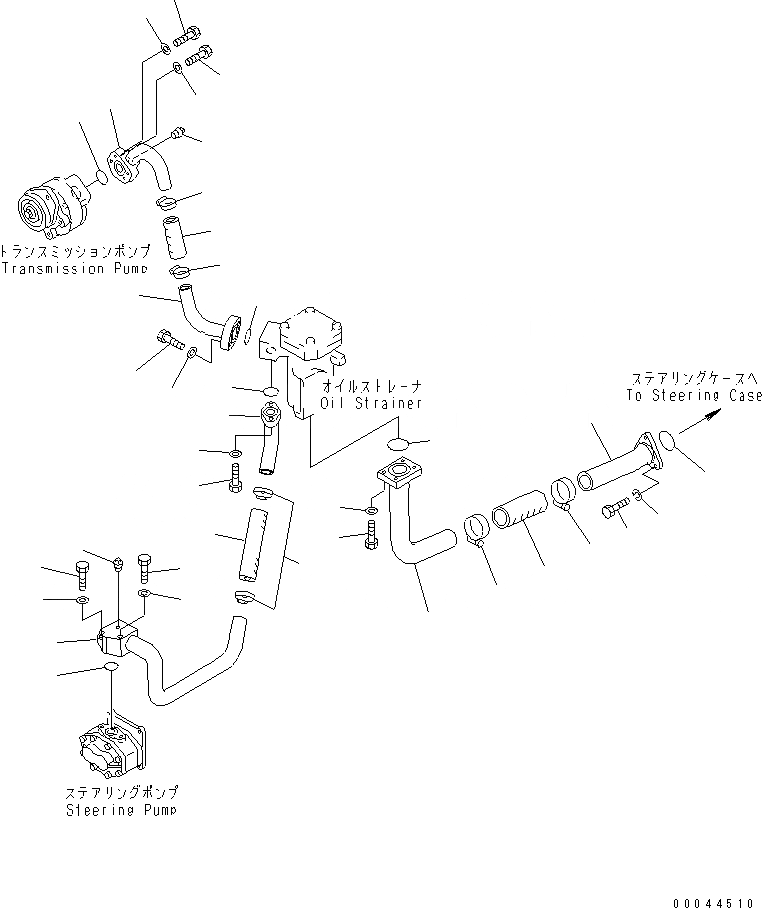 Схема запчастей Komatsu D85E-21 - СИЛОВАЯ ГИДРОЛИНИЯ (ВСАСЫВ. ЛИНИЯ)(№78-) ГТР CONVERTOR¤ ТРАНСМИССИЯ¤ РУЛЕВ. УПРАВЛЕНИЕ И КОНЕЧНАЯ ПЕРЕДАЧА