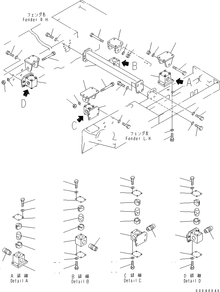 Схема запчастей Komatsu D85E-21 - СУППОРТ(№78-) КАБИНА ОПЕРАТОРА И СИСТЕМА УПРАВЛЕНИЯ
