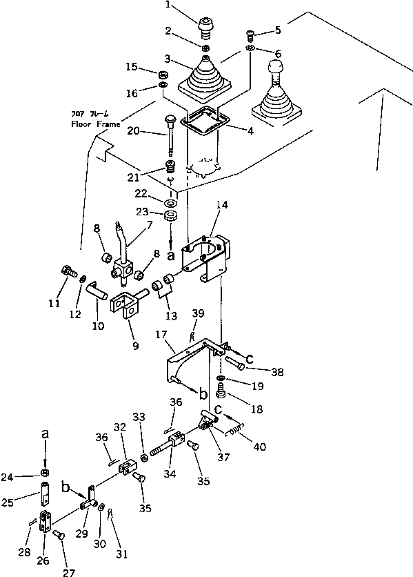 Схема запчастей Komatsu D85E-21 - РЫЧАГ УПРАВЛЕНИЯ ОТВАЛОМ(№-7) КАБИНА ОПЕРАТОРА И СИСТЕМА УПРАВЛЕНИЯ