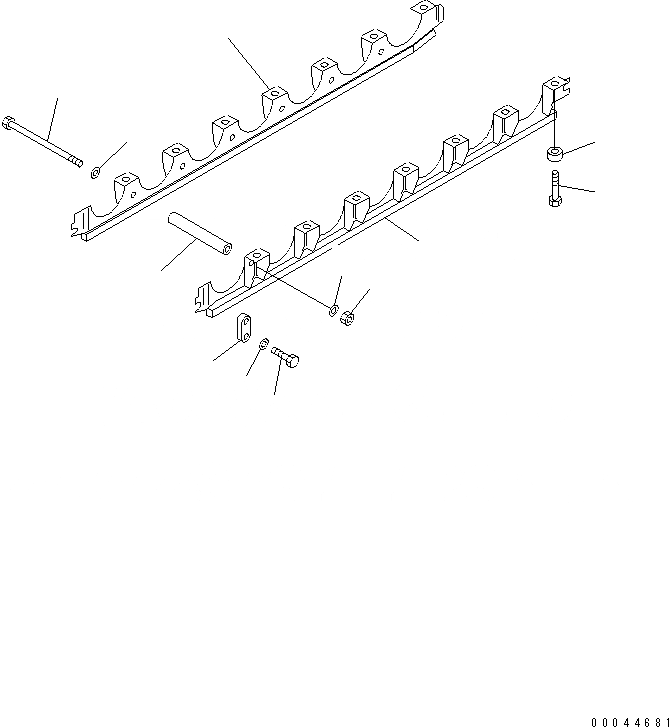 Схема запчастей Komatsu D85E-21 - ЗАЩИТА ОПОРНЫХ КАТКОВ (D8A) (ЛЕВ.)(№78-) ГУСЕНИЦЫ