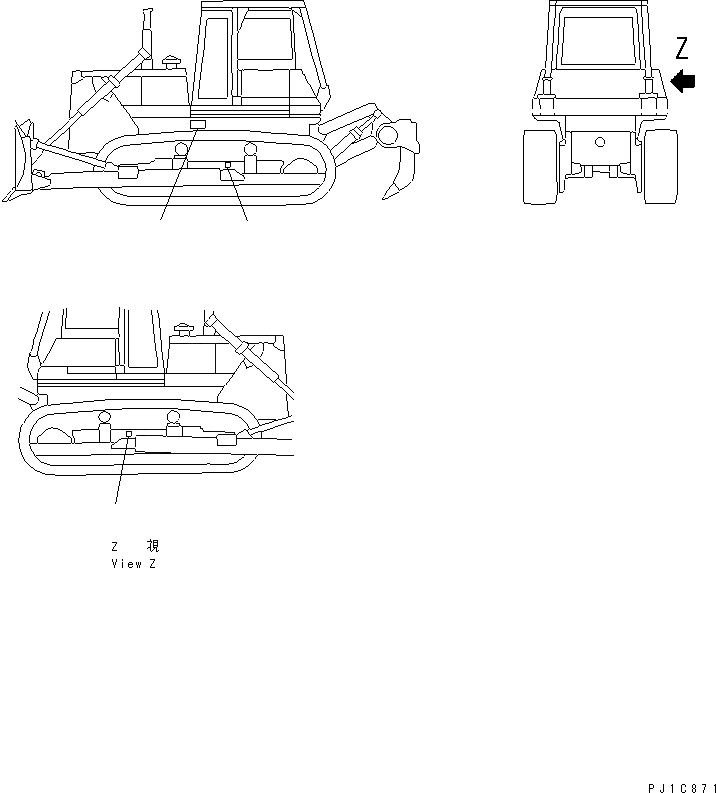 Схема запчастей Komatsu D85E-21 - ЦЕНТР. GRAVITY MARK (КРОМЕ ЯПОН. И ЕС) МАРКИРОВКА