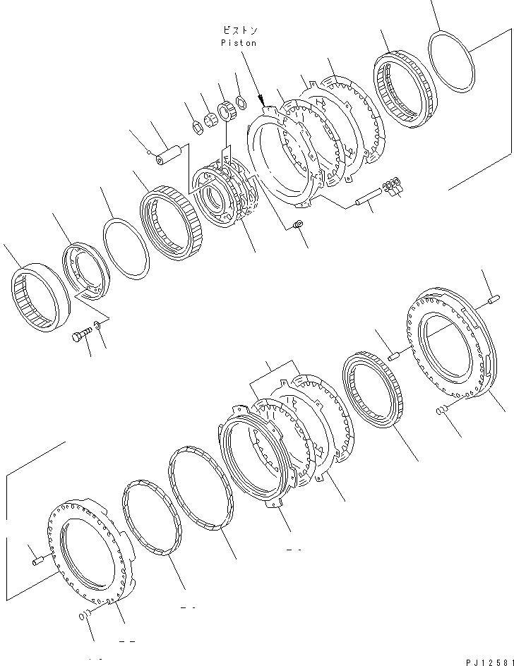 Схема запчастей Komatsu D85E-21 - ТРАНСМИССИЯ¤ ПРИВОД И ВАЛ (/)¤ (/)(№-) ГТР CONVERTOR¤ ТРАНСМИССИЯ¤ РУЛЕВ. УПРАВЛЕНИЕ И КОНЕЧНАЯ ПЕРЕДАЧА