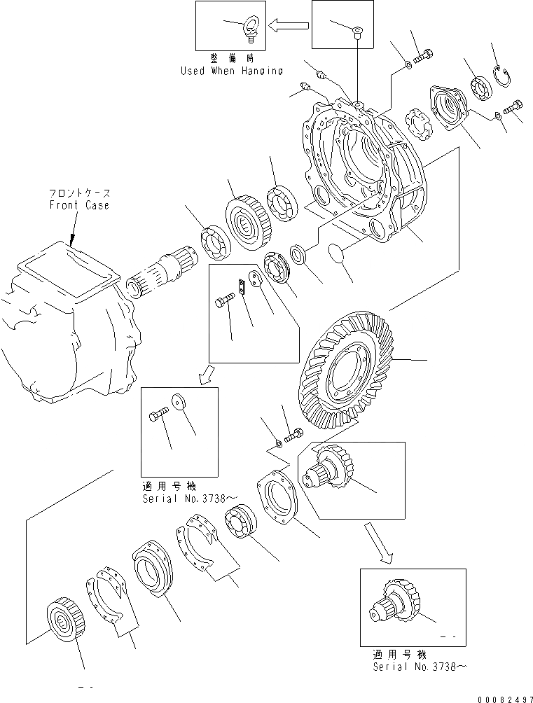 Схема запчастей Komatsu D85E-21 - ТРАНСМИССИЯ¤ПЕРЕДАЧА (/)(№-) ГТР CONVERTOR¤ ТРАНСМИССИЯ¤ РУЛЕВ. УПРАВЛЕНИЕ И КОНЕЧНАЯ ПЕРЕДАЧА