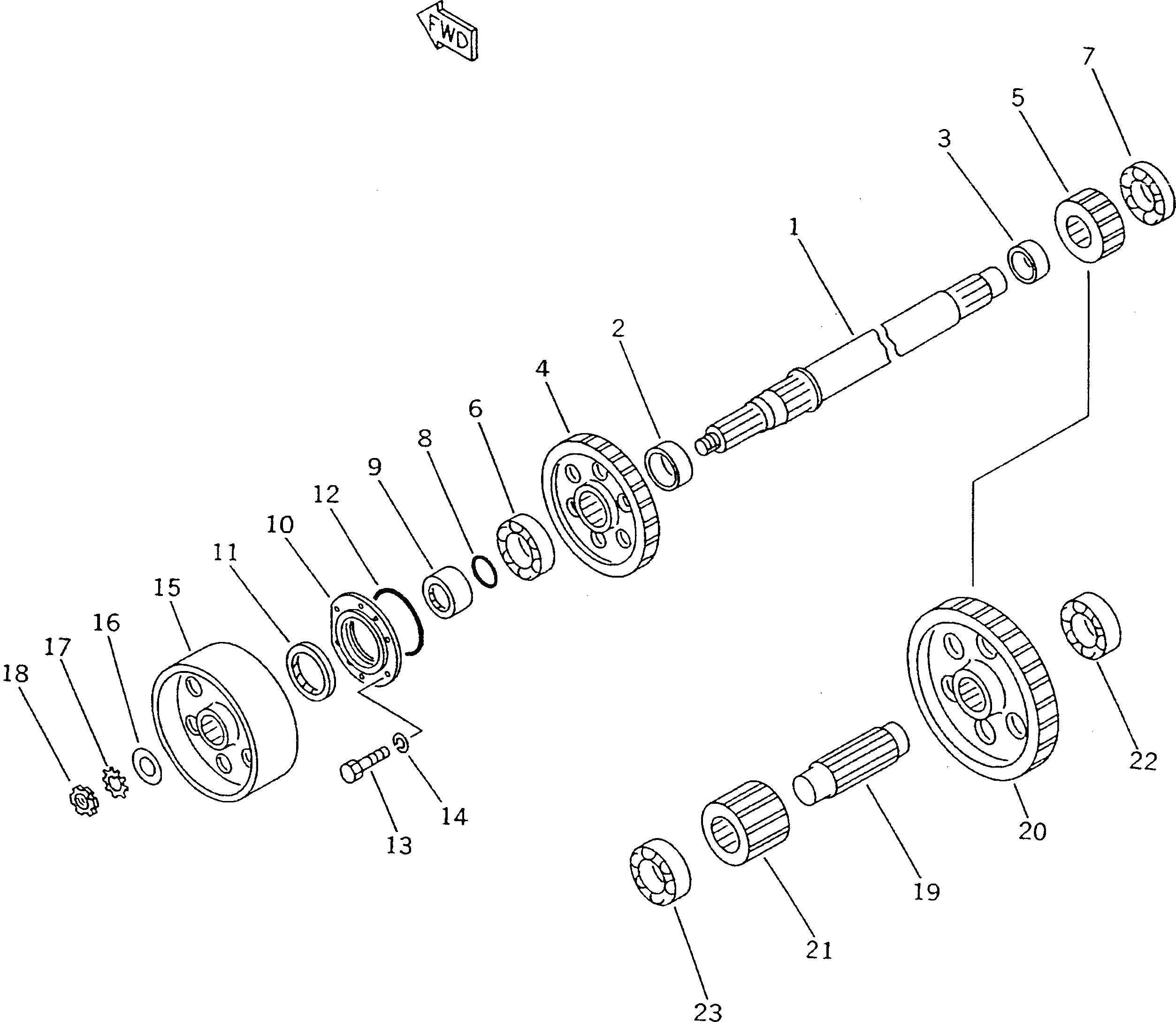 Схема запчастей Komatsu D85E-21 - ТОРМОЗНОЙ БАРАБАН (ДЛЯ ТЯГОВ. ЛЕБЕДКИ)(№-) РАБОЧЕЕ ОБОРУДОВАНИЕ