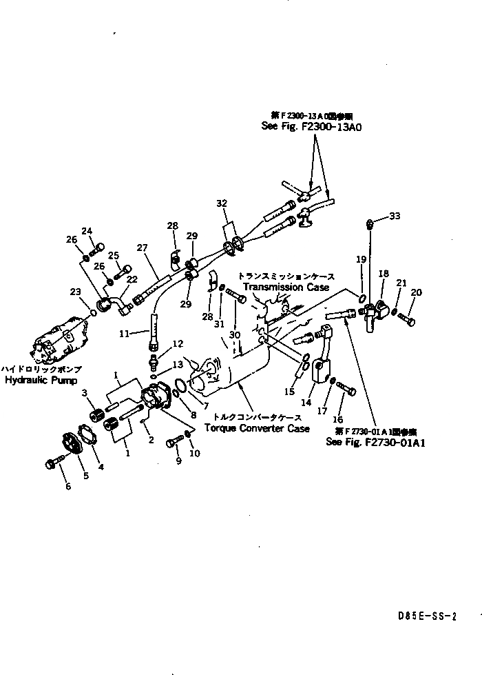 Схема запчастей Komatsu D85E-SS-2A - СИЛОВАЯ ЛИНИЯ APPLICATION ТРУБЫ (СМАЗКА)(№-) СИЛОВАЯ ПЕРЕДАЧА И КОНЕЧНАЯ ПЕРЕДАЧА
