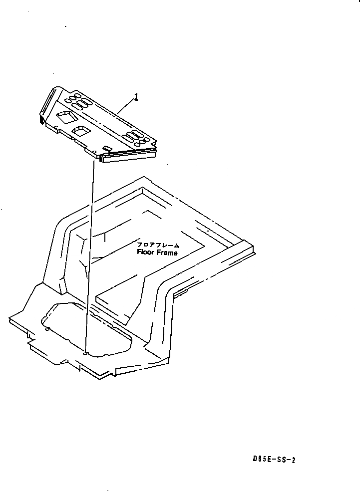 Схема запчастей Komatsu D85E-SS-2A - ПОКРЫТИЕ ПОЛА(С КАБИНОЙ)(№-) КАБИНА ОПЕРАТОРА И СИСТЕМА УПРАВЛЕНИЯ
