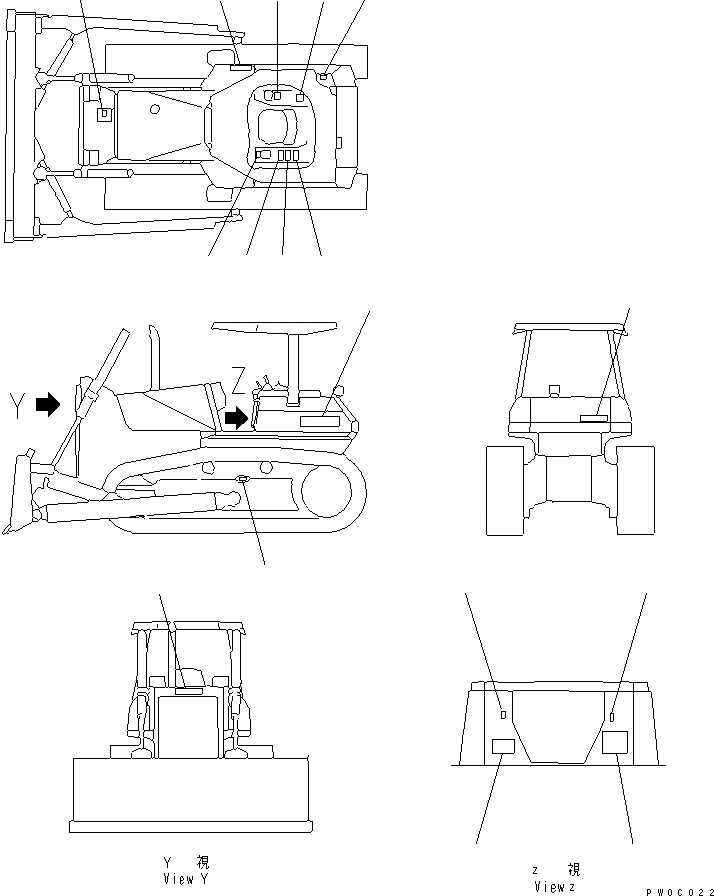 Схема запчастей Komatsu D85E-SS-2A-E - МАРКИРОВКА (АНГЛ.)(№-7) МАРКИРОВКА