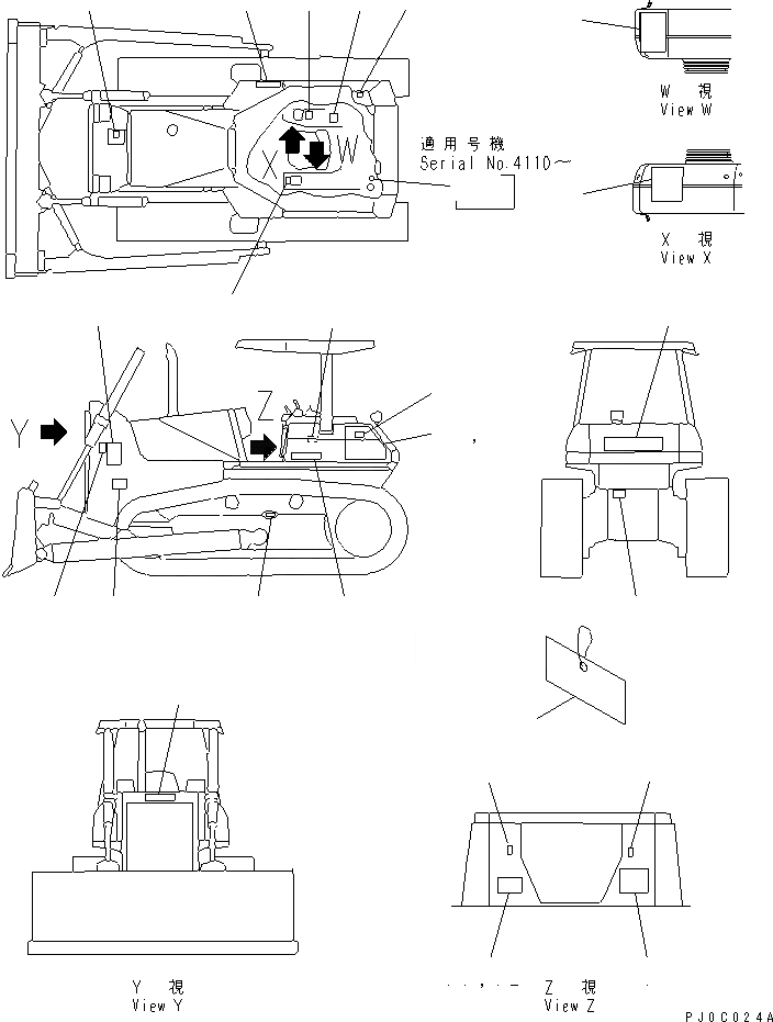 Схема запчастей Komatsu D85E-SS-2A-E - МАРКИРОВКА (ИНДОНЕЗИЯ)(№-) МАРКИРОВКА