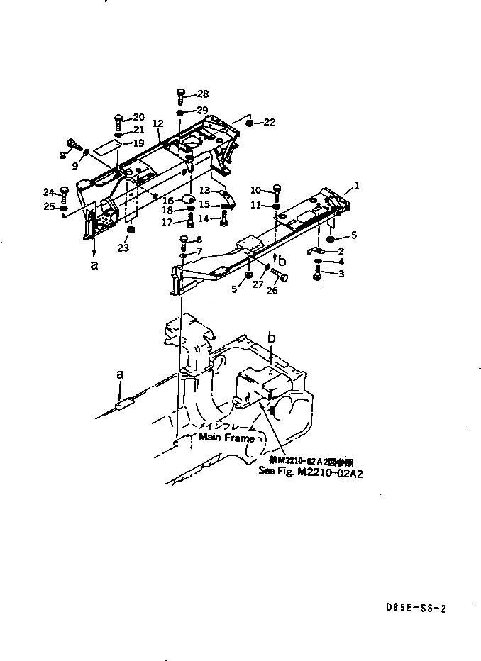Схема запчастей Komatsu D85E-SS-2-E - КРЫЛО ЧАСТИ КОРПУСА