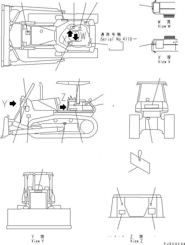 Схема запчастей Komatsu D85E-SS-2-E - МАРКИРОВКА (ИНДОНЕЗИЯ)(№-) МАРКИРОВКА