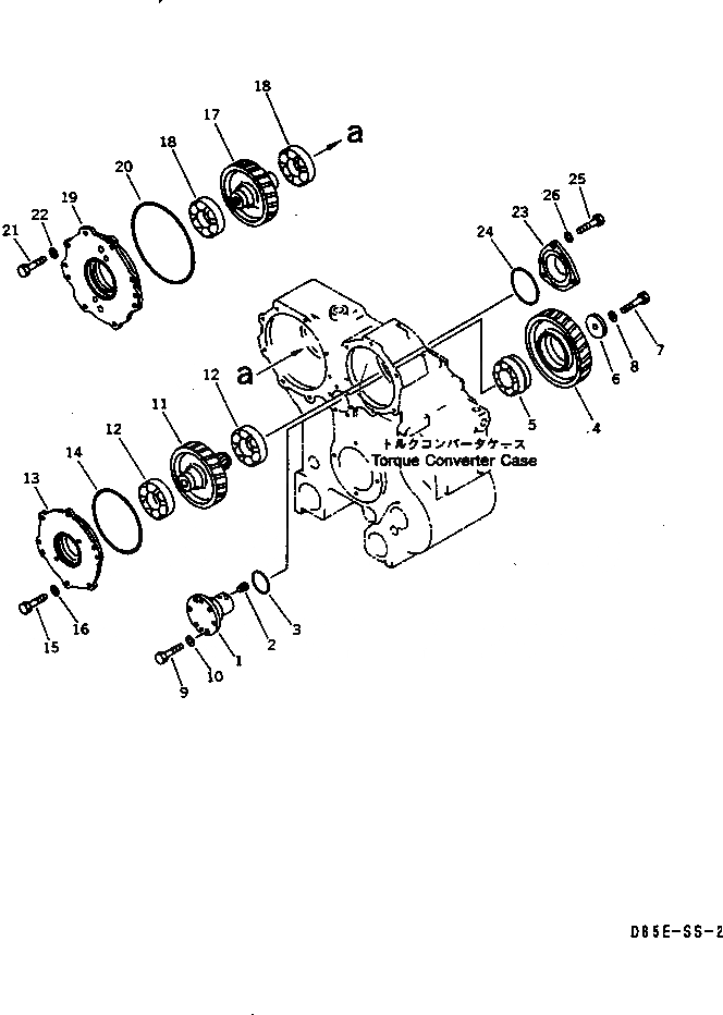 Схема запчастей Komatsu D85E-SS-2 - МЕХ-М ОТБОРА МОЩНОСТИ ПРИВОД(№-) СИЛОВАЯ ПЕРЕДАЧА И КОНЕЧНАЯ ПЕРЕДАЧА