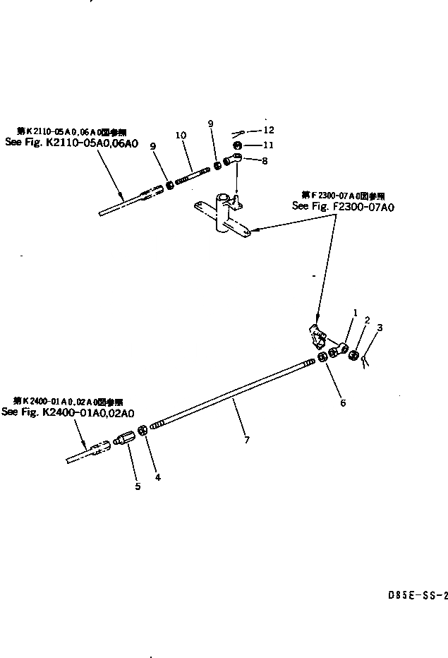 Схема запчастей Komatsu D85E-SS-2 - КОНТРОЛЬ ХОДА (ТОРМОЗ. И РУЛЕВ. УПРАВЛЕНИЕ ROD)(№-) СИЛОВАЯ ПЕРЕДАЧА И КОНЕЧНАЯ ПЕРЕДАЧА