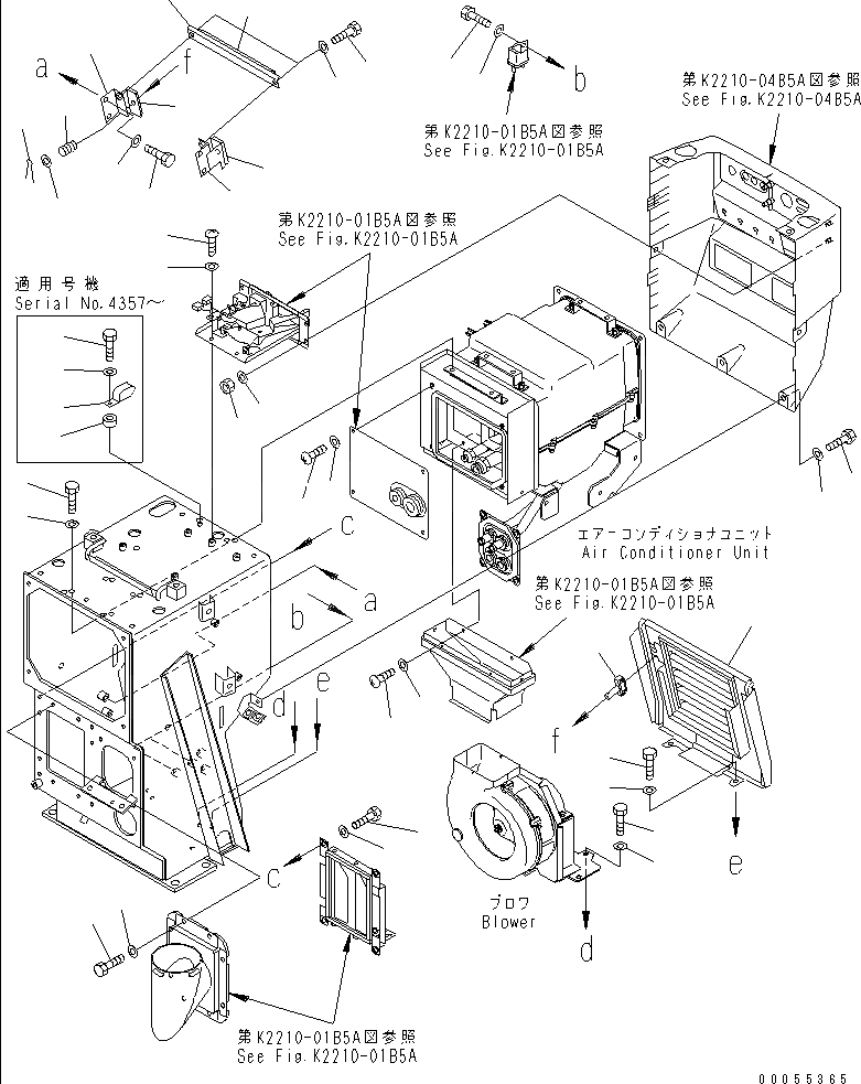 Схема запчастей Komatsu D85ESS-2A - ПРИБОРНАЯ ПАНЕЛЬ (ФИЛЬТР. COVER) (С КОНДИЦИОНЕРОМ И ОБОГРЕВАТЕЛЬ.)(№-) КАБИНА ОПЕРАТОРА И СИСТЕМА УПРАВЛЕНИЯ