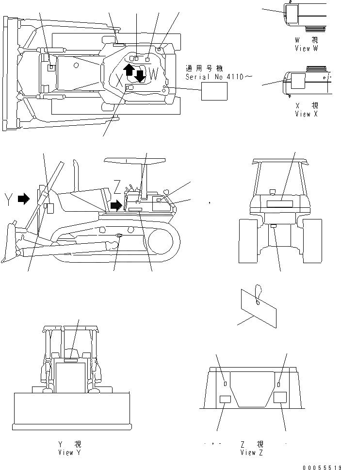 Схема запчастей Komatsu D85ESS-2A - МАРКИРОВКА (КИТАЙ)(№-) МАРКИРОВКА