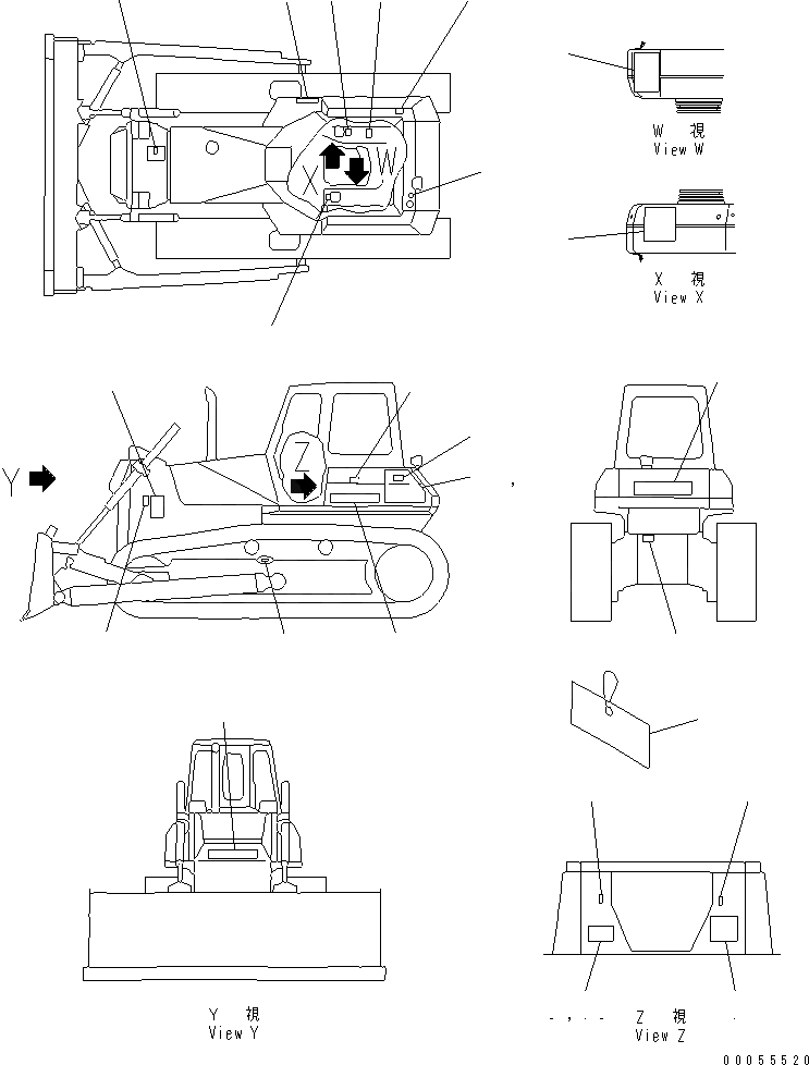 Схема запчастей Komatsu D85ESS-2A - МАРКИРОВКА (ИРАН)(№8-) МАРКИРОВКА