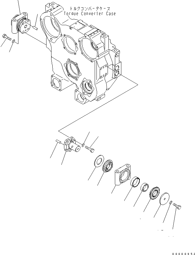 Схема запчастей Komatsu D85EX-15 - СИЛОВАЯ ПЕРЕДАЧА (ЭЛЕМЕНТЫ КРЕПЛЕНИЯ) СИЛОВАЯ ПЕРЕДАЧА И КОНЕЧНАЯ ПЕРЕДАЧА