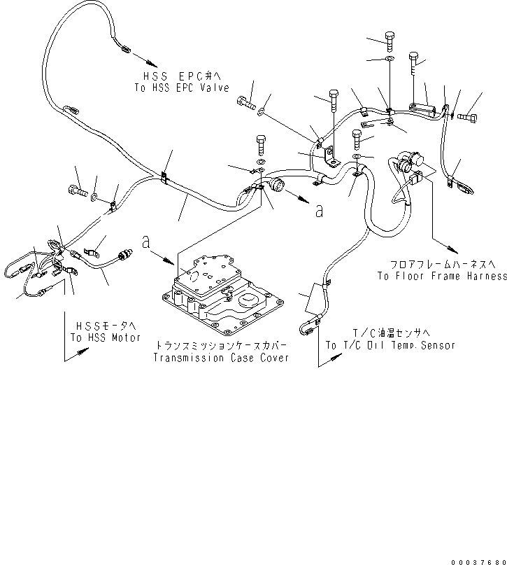 Схема запчастей Komatsu D85EX-15 - ЭЛЕКТРОПРОВОДКА (СИЛОВАЯ ПЕРЕДАЧА)(№-) СИЛОВАЯ ПЕРЕДАЧА И КОНЕЧНАЯ ПЕРЕДАЧА