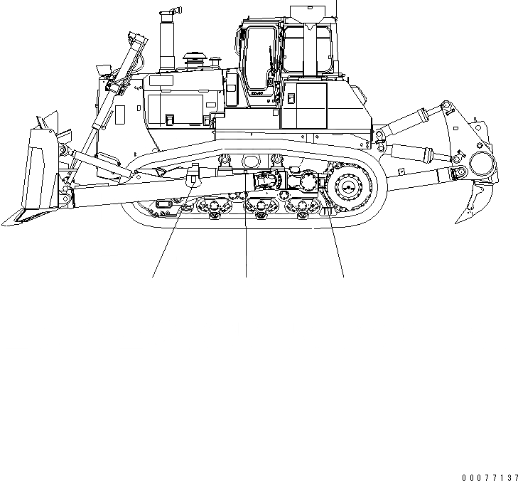 Схема запчастей Komatsu D85EX-15 - МАРКИРОВКА (ОБСЛУЖ-Е)(№-8) МАРКИРОВКА