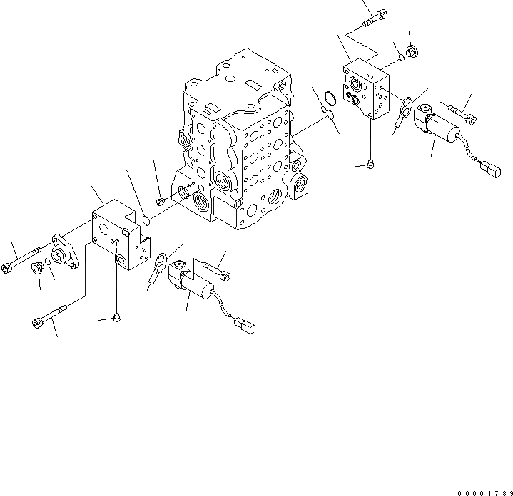 Схема запчастей Komatsu D85EX-15 - УПРАВЛЯЮЩ. КЛАПАН (4-Х СЕКЦИОНН.) (/8) ОСНОВН. КОМПОНЕНТЫ И РЕМКОМПЛЕКТЫ