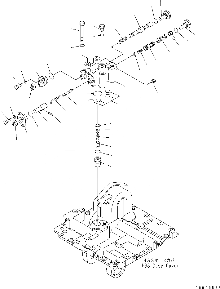 Схема запчастей Komatsu D85EX-15E0 - H.S.S (КЛАПАН)(№-) СИЛОВАЯ ПЕРЕДАЧА И КОНЕЧНАЯ ПЕРЕДАЧА