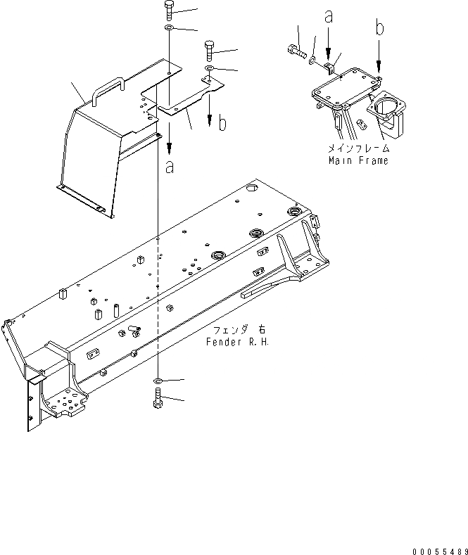 Схема запчастей Komatsu D85EX-15E0 - КРЫШКА КРЫЛА (ПРАВ.) (АНТИВАНДАЛЬН.)(№-) ЧАСТИ КОРПУСА