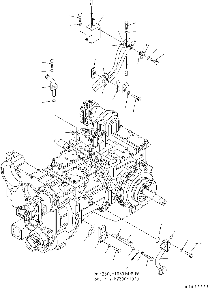 Схема запчастей Komatsu D85EX-15E0 - СИЛОВАЯ ПЕРЕДАЧА (ТРУБЫ И КОРПУС)(№-) СИЛОВАЯ ПЕРЕДАЧА И КОНЕЧНАЯ ПЕРЕДАЧА