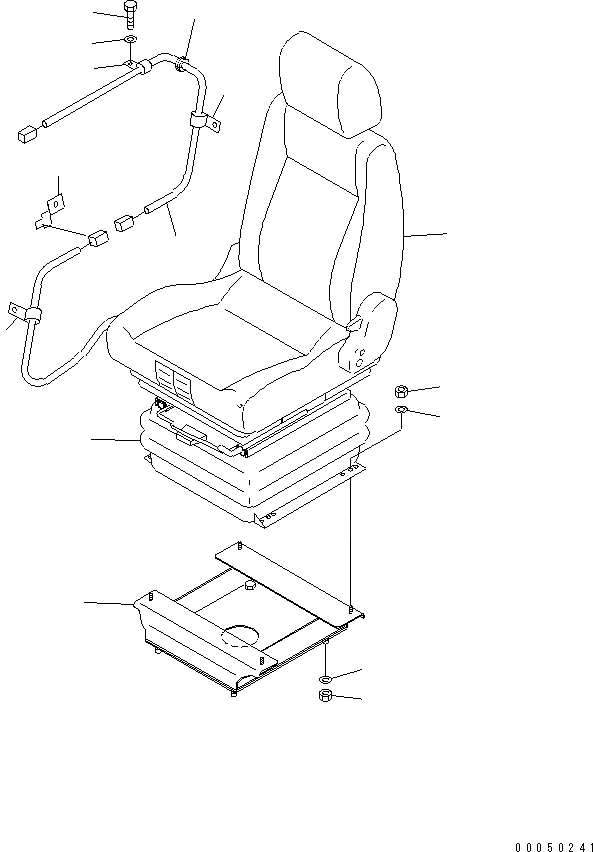 Схема запчастей Komatsu D85EX-15E0 - СИДЕНЬЕ ОПЕРАТОРА (ТКАНЕВОЕ СИДЕНЬЕ) (НАКЛОН.) (ВОЗД. С ВОЗД. ПОДВЕСКОЙ)(№-) КАБИНА ОПЕРАТОРА И СИСТЕМА УПРАВЛЕНИЯ